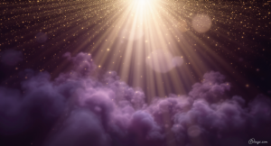 image décorative lumière et volute mauve